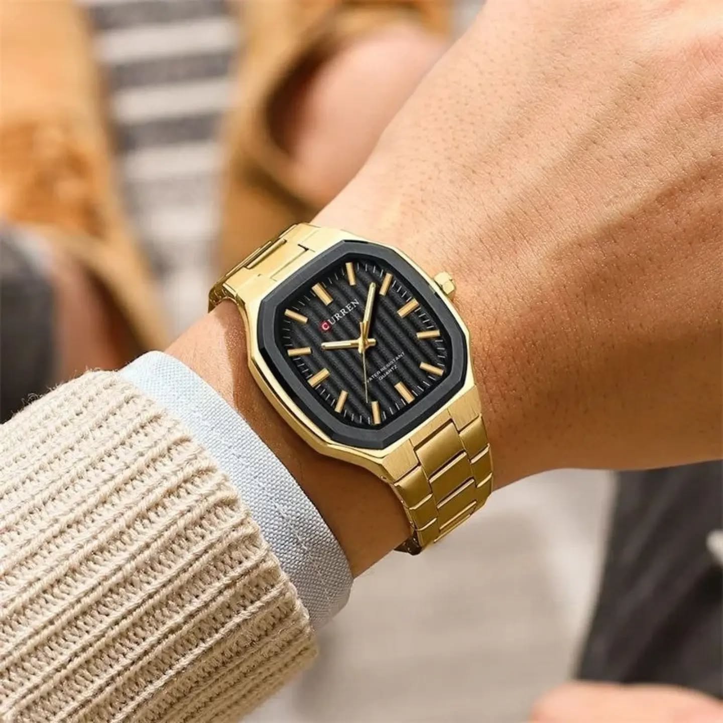 Gold and black statement watch at Bobvic Watches