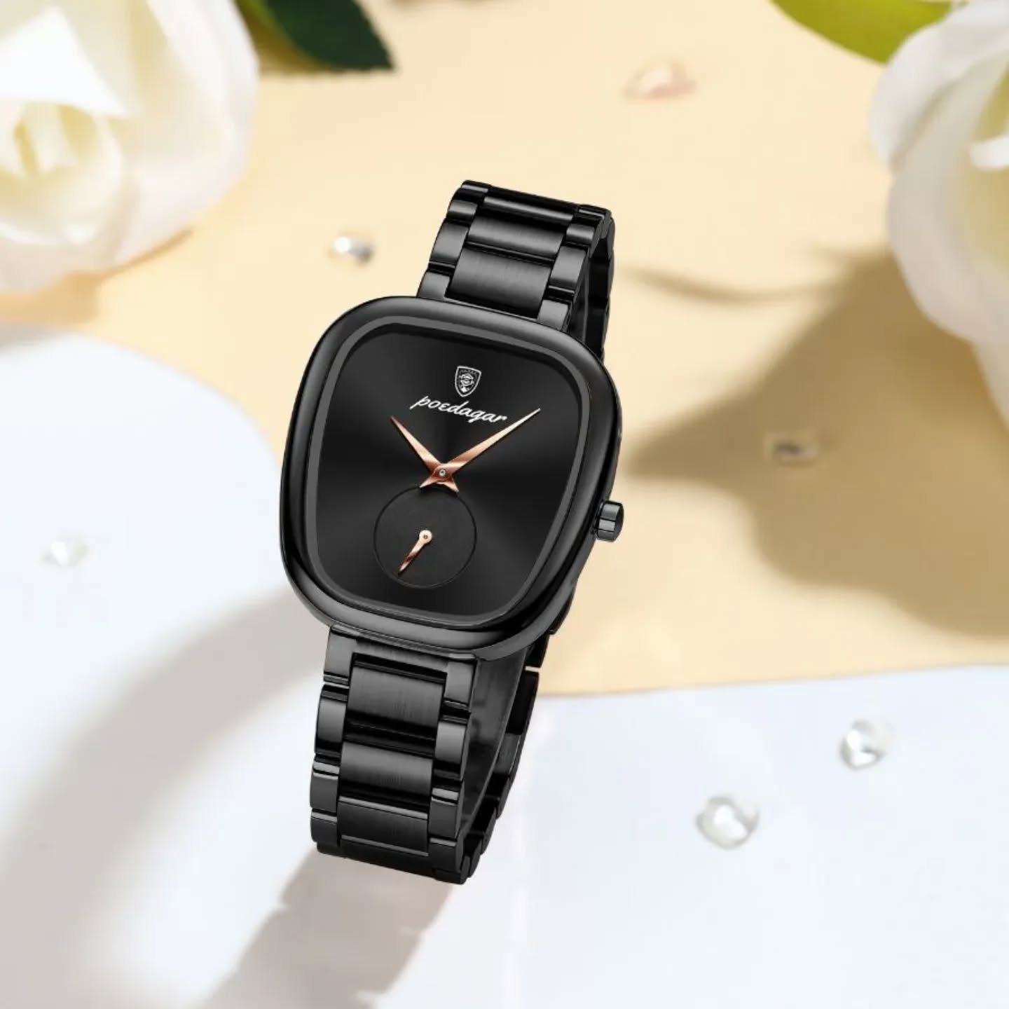 Premium black square watch from Bobvic Watches